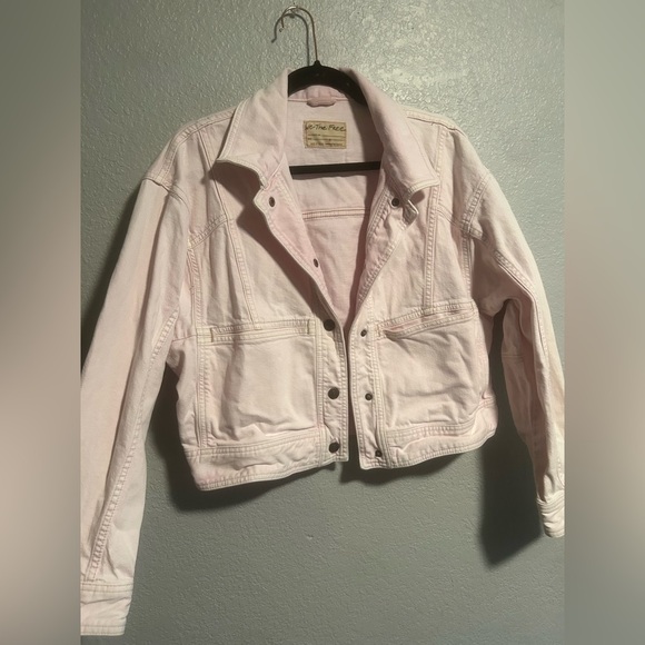 Free People WE THE FREE Star Crossed
Pink Denim Jean Jacket Pink - Picture 3 of 10